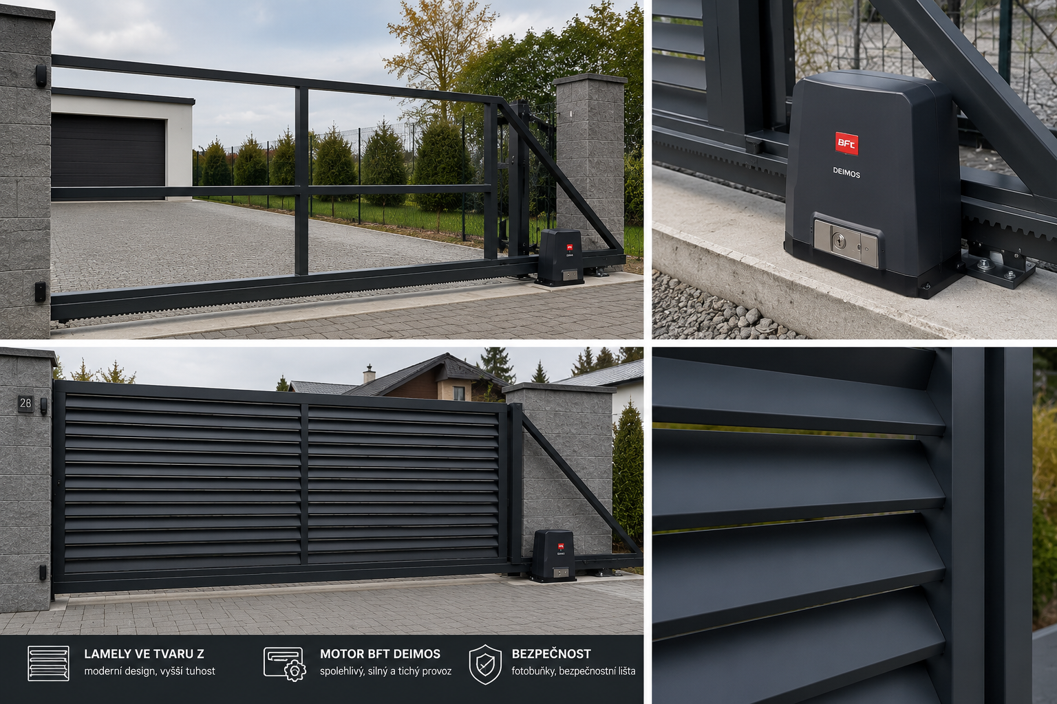 Samonosná brána 420 x 150 s výplní + ZDARMA MOTOR - Obrázek 4