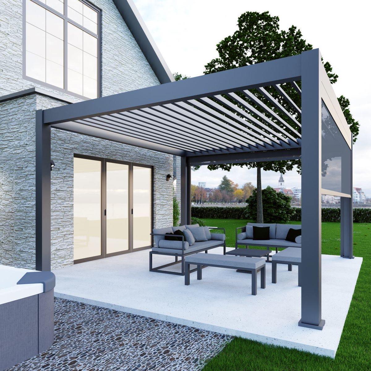 PERGOLA 3 x 4 bioklimatická MOTOROVÁ DOPRAVA ZDARMA - Obrázek 2